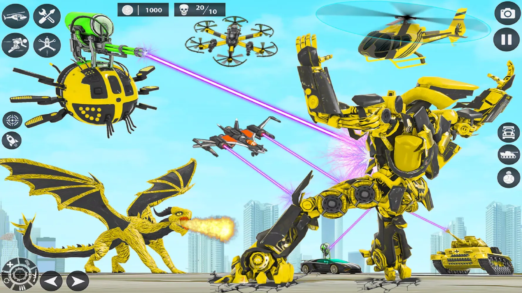 Dragon Robot Police Car Games应用截图