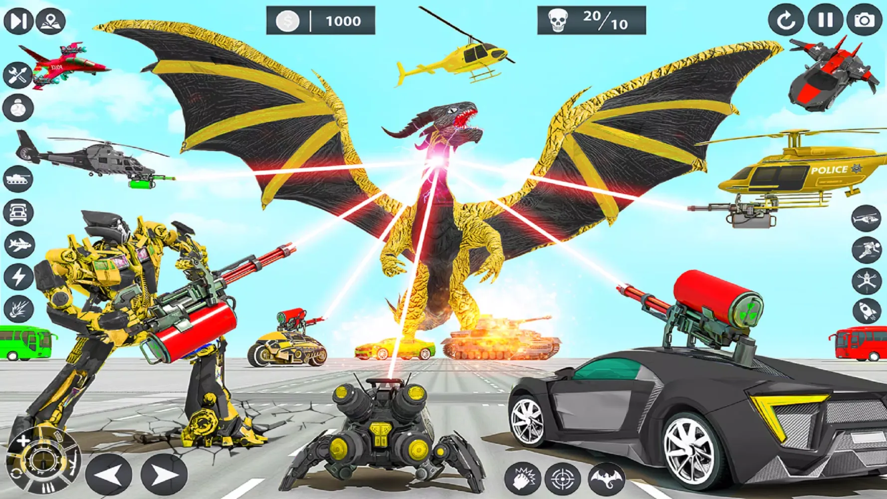 Dragon Robot Police Car Games应用截图