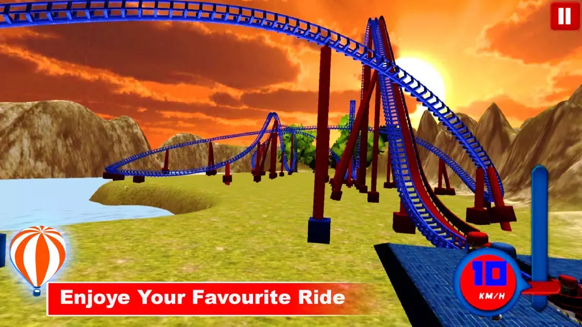 ภาพหน้าจอของ Desert Tycoon Roller Coaster : 3D Lake simulation