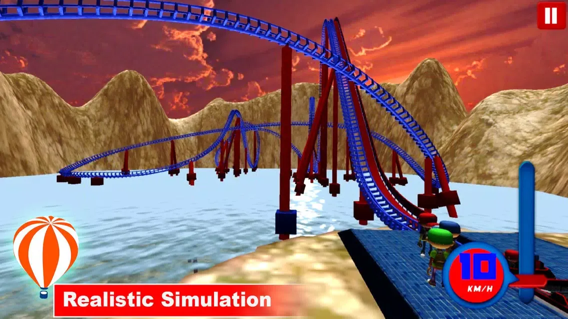 ภาพหน้าจอของ Desert Tycoon Roller Coaster : 3D Lake simulation