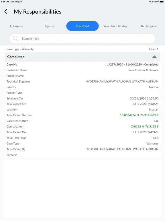 Coral Facility Management iPad 应用截图
