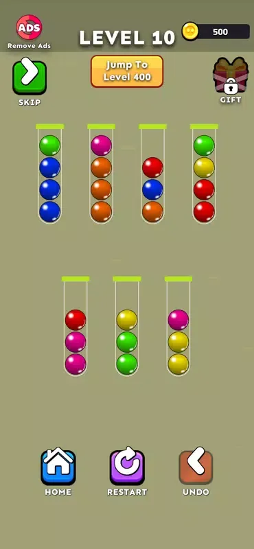 Tangkapan layar Ball Sort