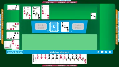 Tangkapan skrin Real Canasta