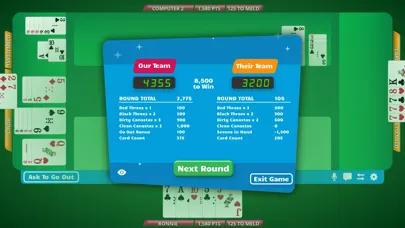 Tangkapan skrin Real Canasta