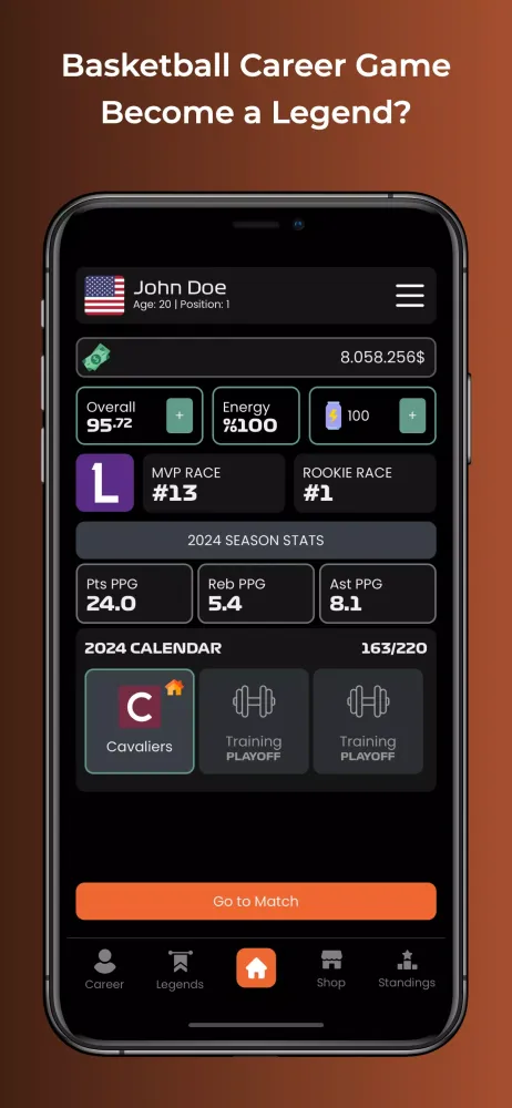 Basketball Career Game Screenshots