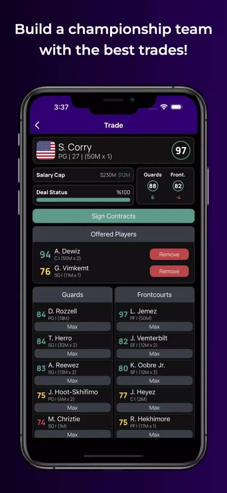 Capturas de tela do Realer Basketball Manager 2024