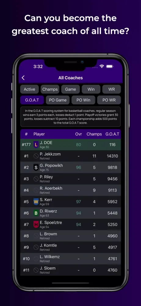 Capturas de tela do Realer Basketball Manager 2024