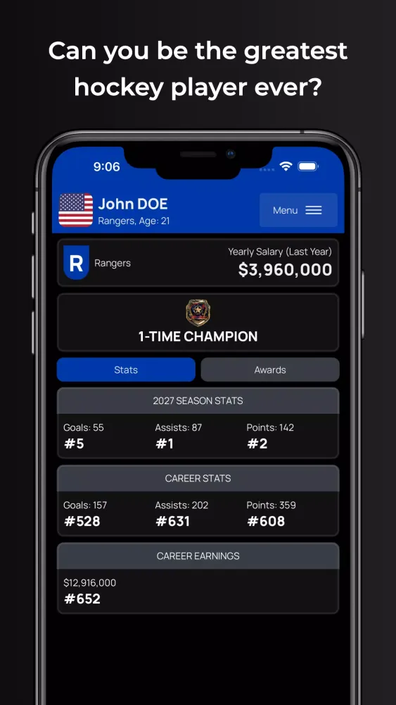 Capturas de pantalla de Hockey Career Game: Ice Legend