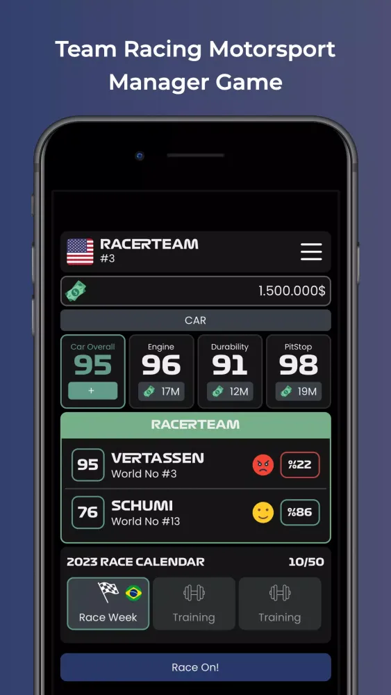 Team Racing Motorsport Manager Screenshots