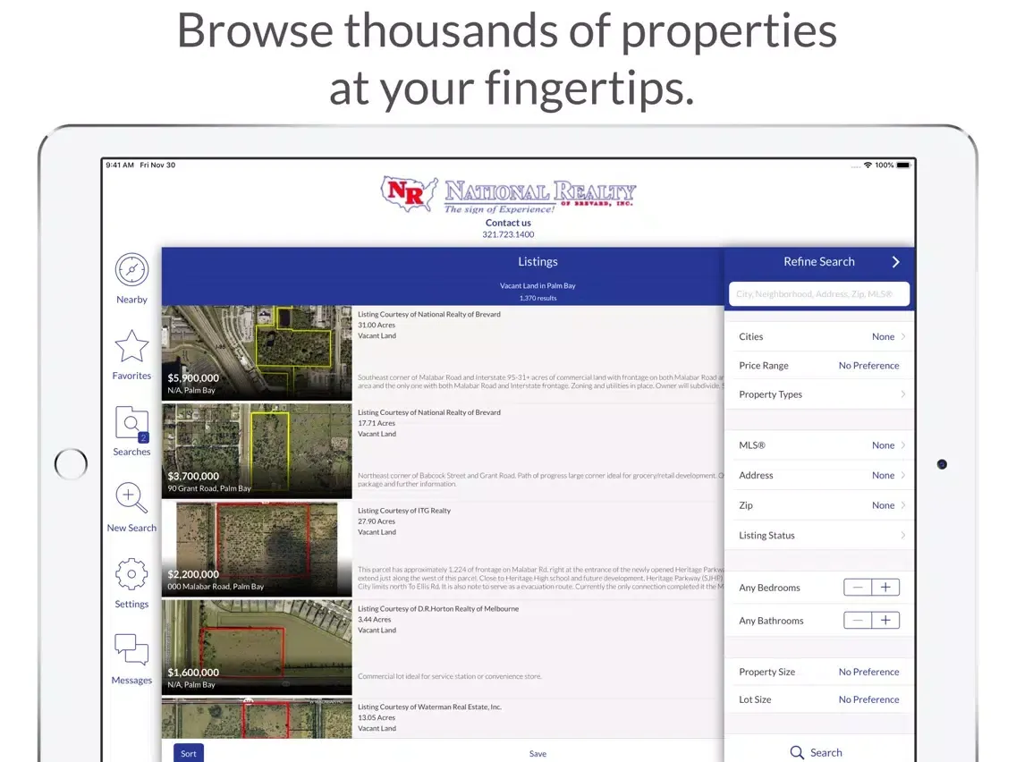 Capturas de pantalla de National Realty of Brevard Inc iPad 