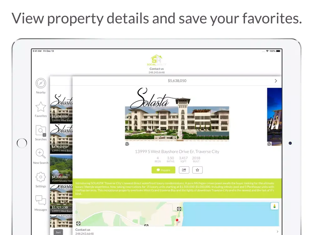 Ảnh chụp màn hình của Social Realty iPad 