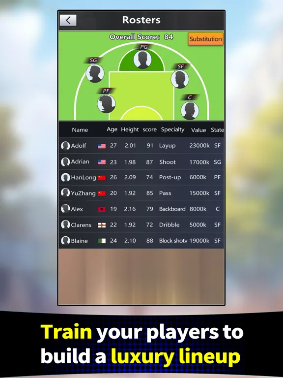 Basketball Club Manager iPad  Screenshots