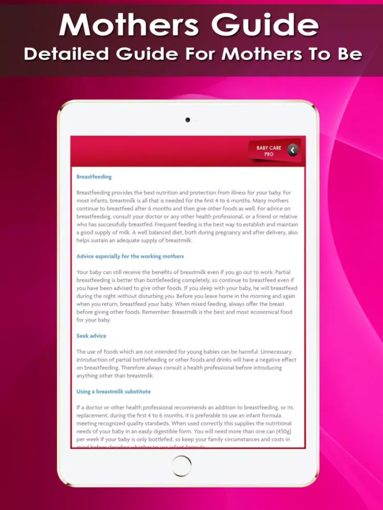 Tangkapan layar Help Pregnancy & Baby Tools For Expecting Moms+ iPad 