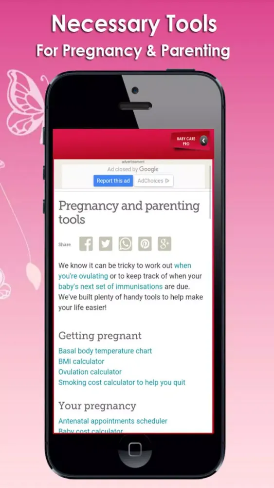 Tangkapan layar Help Pregnancy & Baby Tools For Expecting Moms+