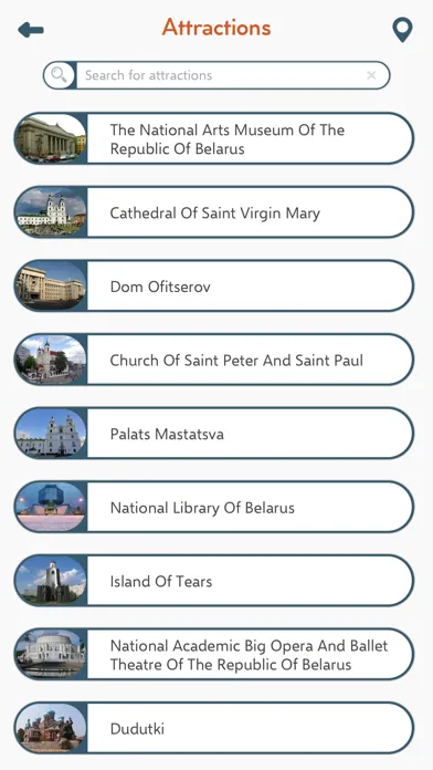Capturas de tela do Minsk Travel Guide