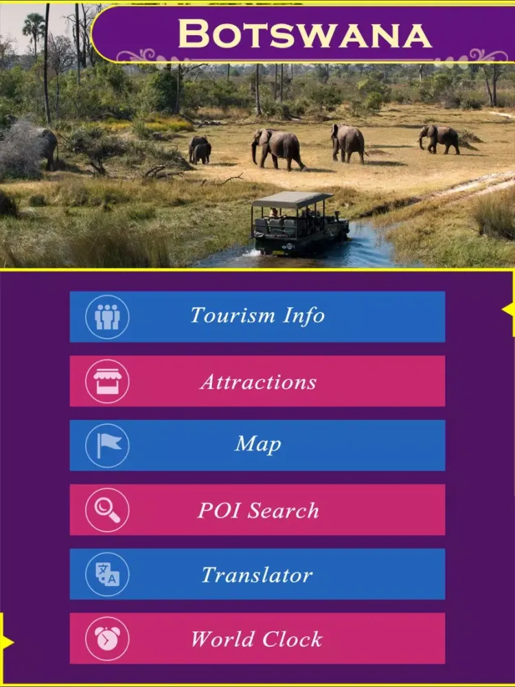 Capturas de tela do Botswana Tourism iPad 