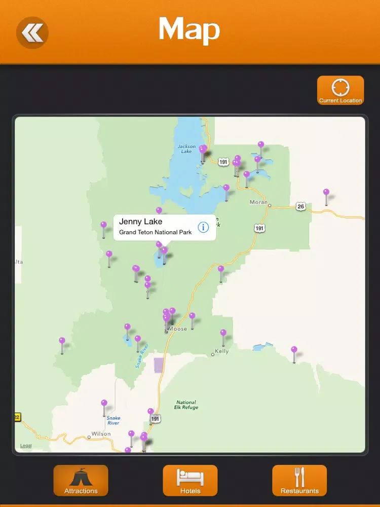 Grand Teton National Park Tourism Guide iPad  Ekran Görüntüleri