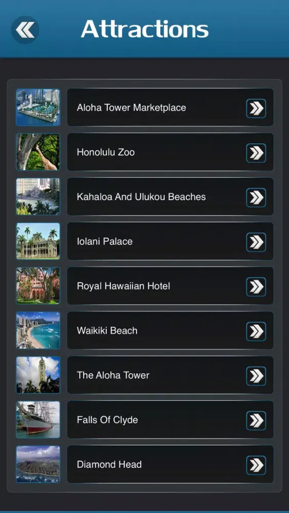 Honolulu Tourism Guide Screenshots