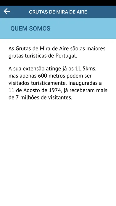 Grutas Mira de Aire應用截圖