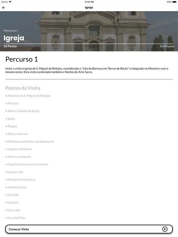 Screenshot di Mosteiro São Miguel de Refojos iPad 