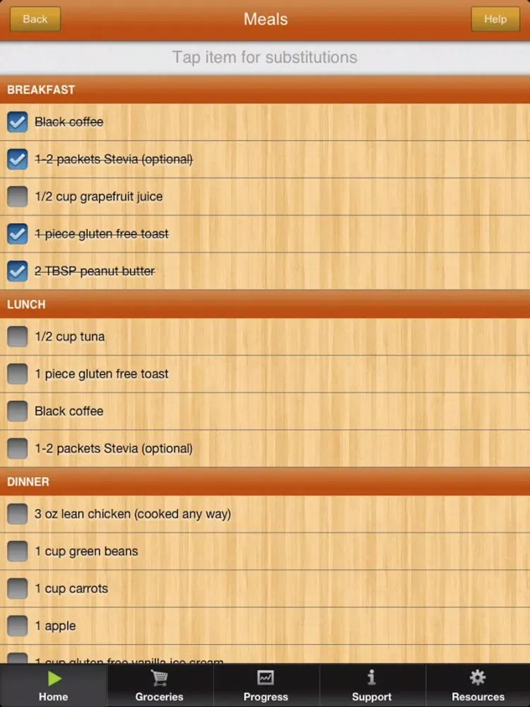 Tangkapan layar 3 Day Diet Gluten Free iPad 