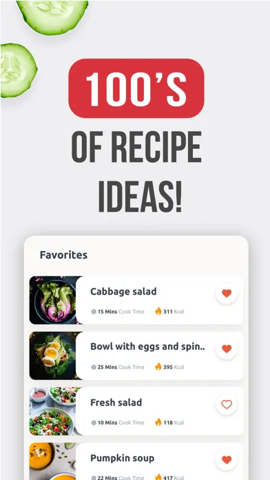 Capturas de tela do DASH Diet & Meal Plan