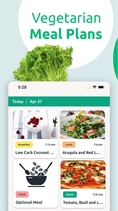 Vegetarian Meal Plan & Recipes 스크린샷