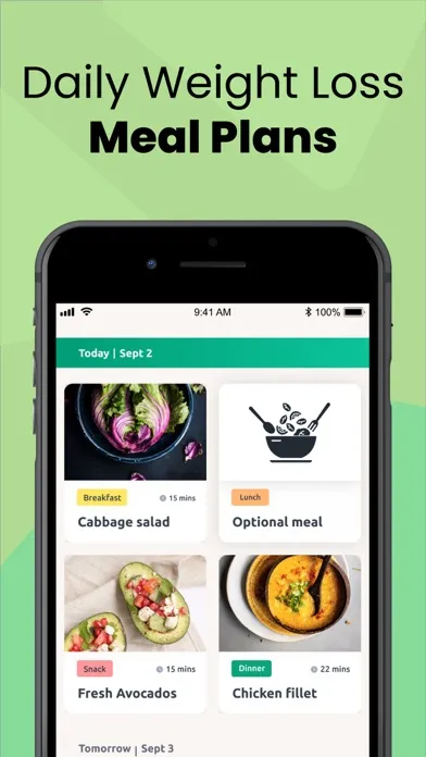 Capturas de tela do Weight Loss Diet Meal Plan