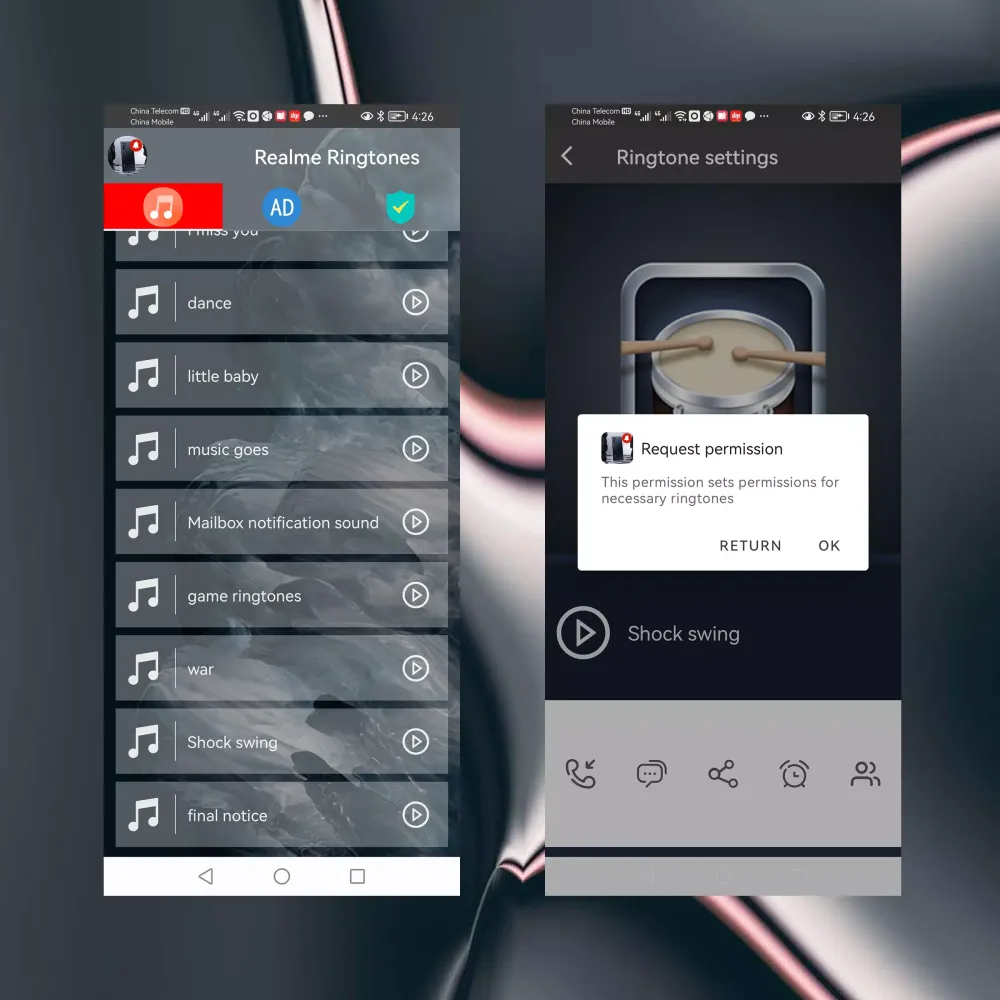 Realme Phone Ringtones Ekran Görüntüleri