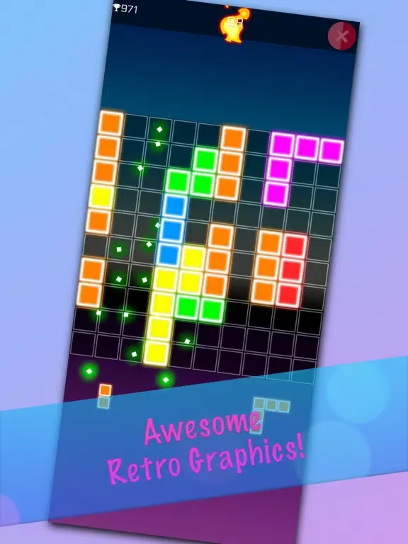 Glowy Block Puzzle iPad  스크린샷