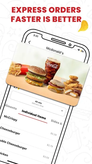 Tangkapan skrin Express Orders: Food Delivery
