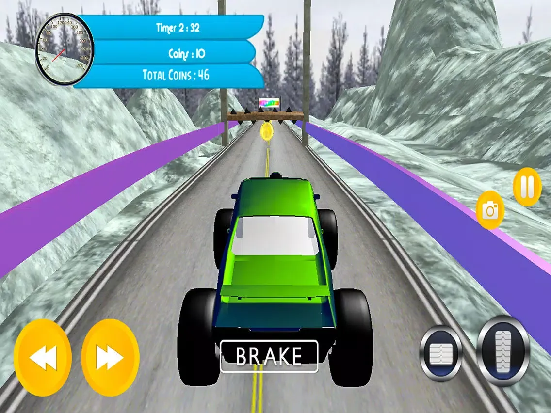 Captures d'écran de Monster Snow Truck Drive : Pro simulation iPad 