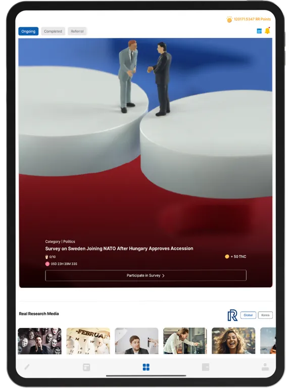 Captures d'écran de Real Research Survey App iPad 
