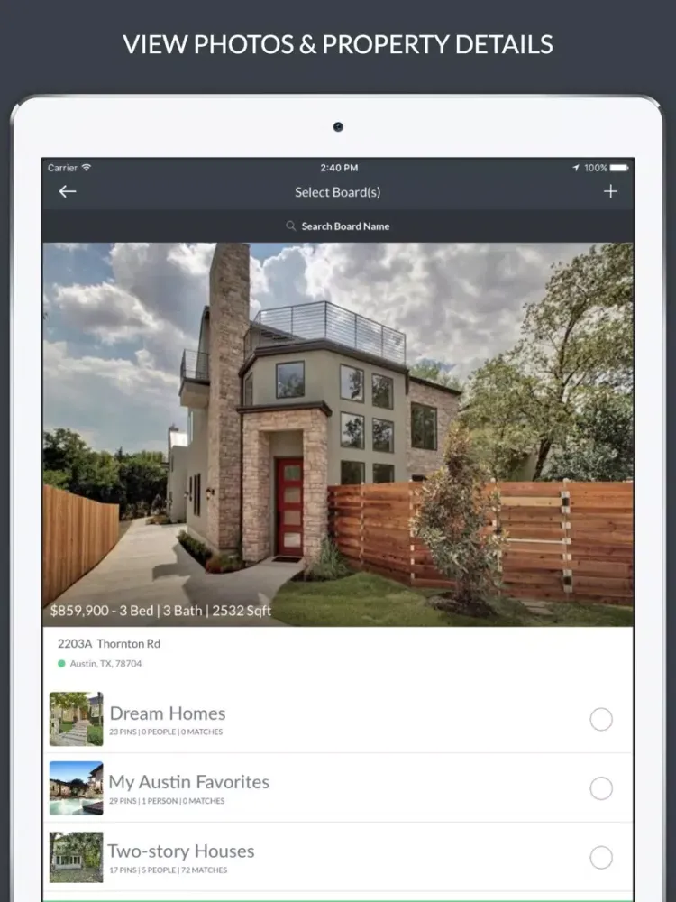Ảnh chụp màn hình của Home Search by RealSavvy iPad 