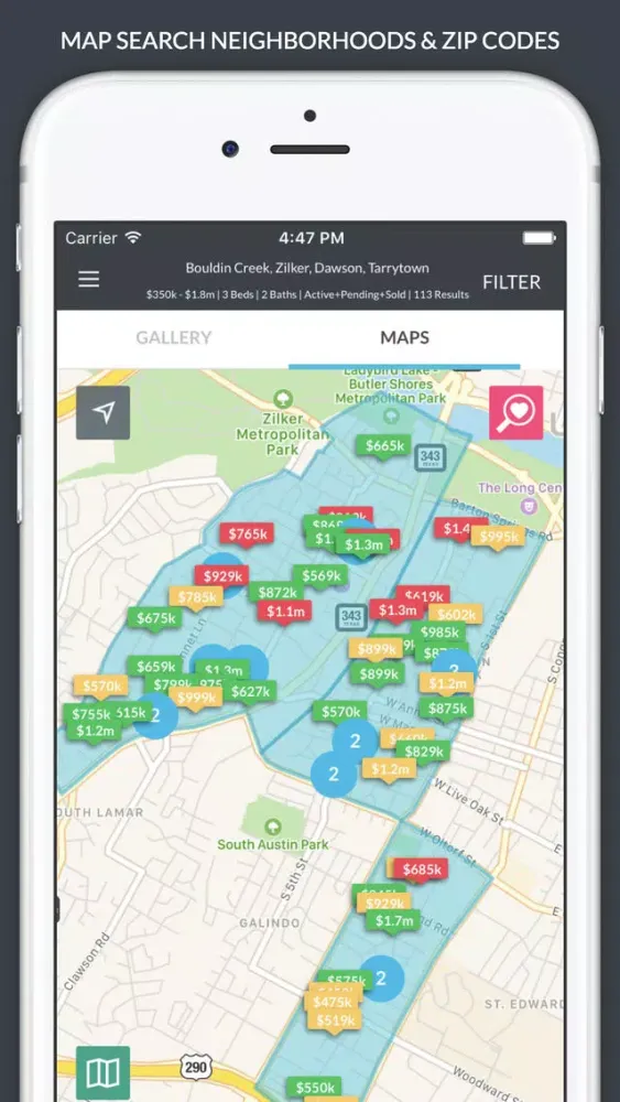 Ảnh chụp màn hình của Home Search by RealSavvy