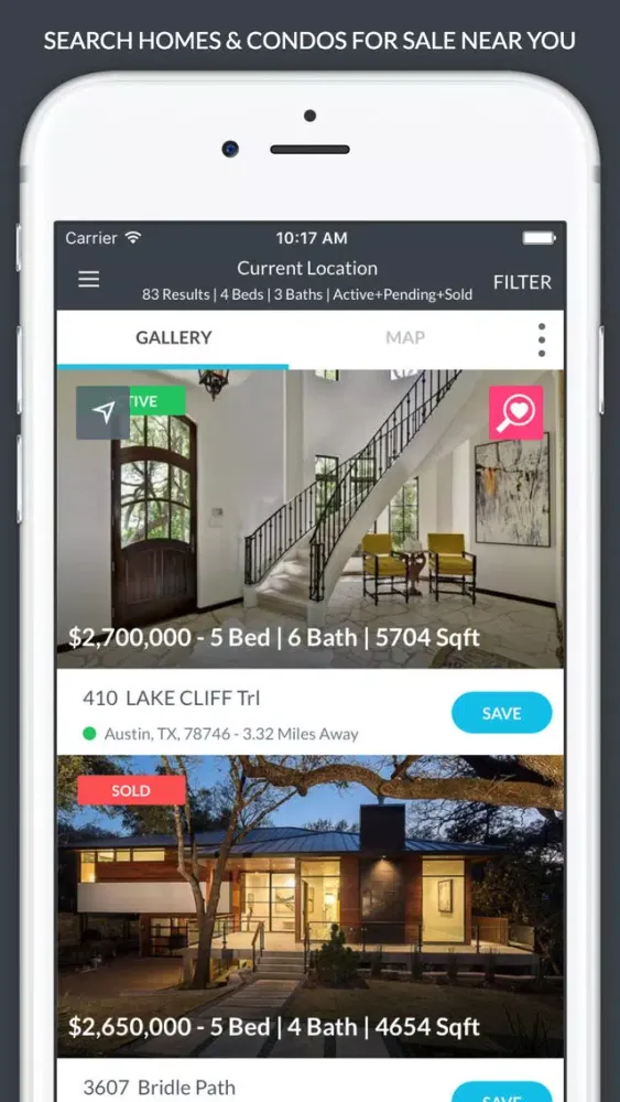 Ảnh chụp màn hình của Home Search by RealSavvy