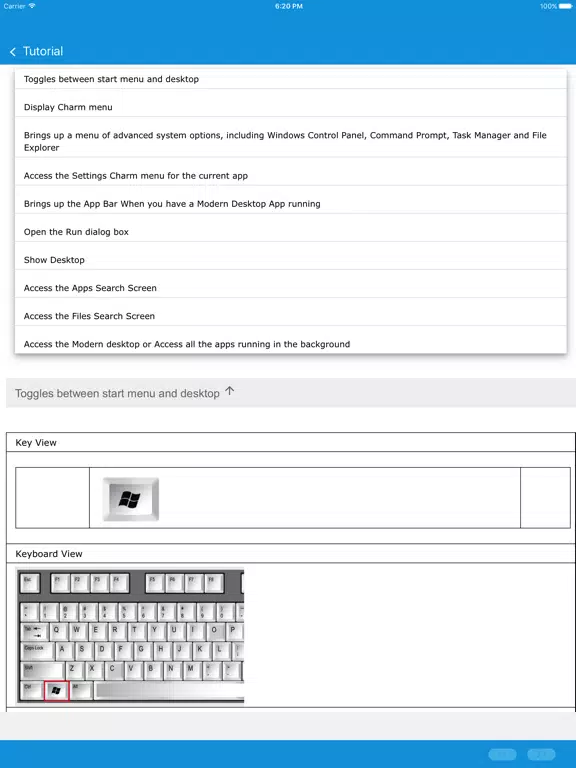 Keyboard Shortcut for Windows8 IPA için iOS İndir PGYER IPAHUB