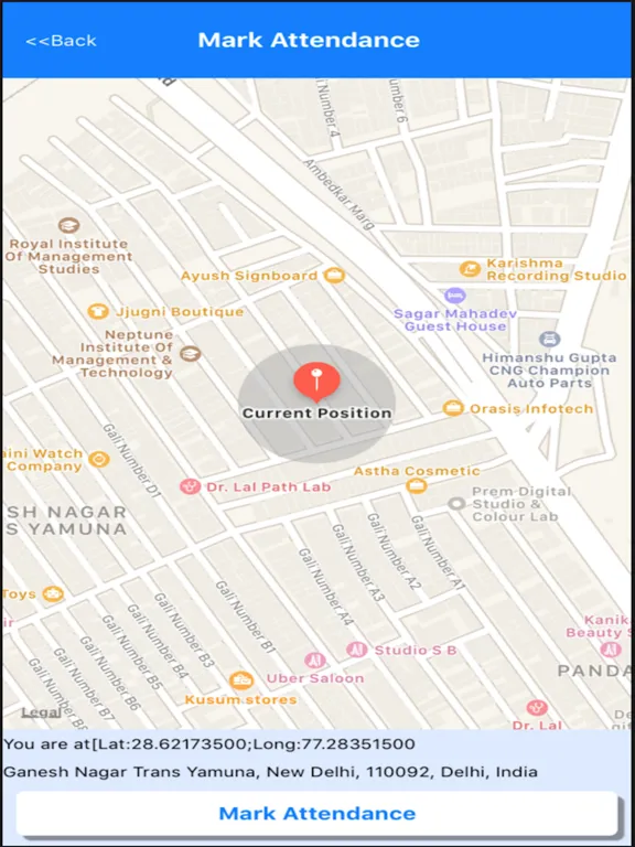 Ảnh chụp màn hình của A Attendance iPad 