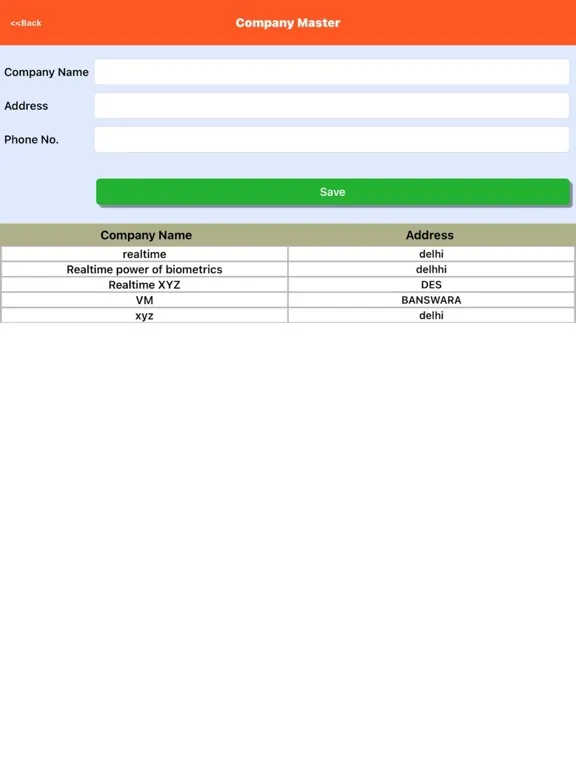 Realtime-Attendance iPad  Screenshots