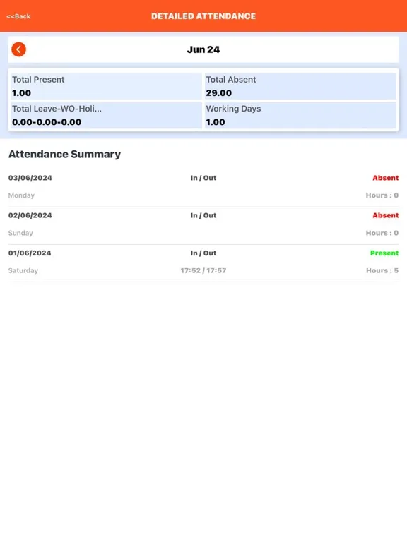Realtime-Attendance iPad  Screenshots