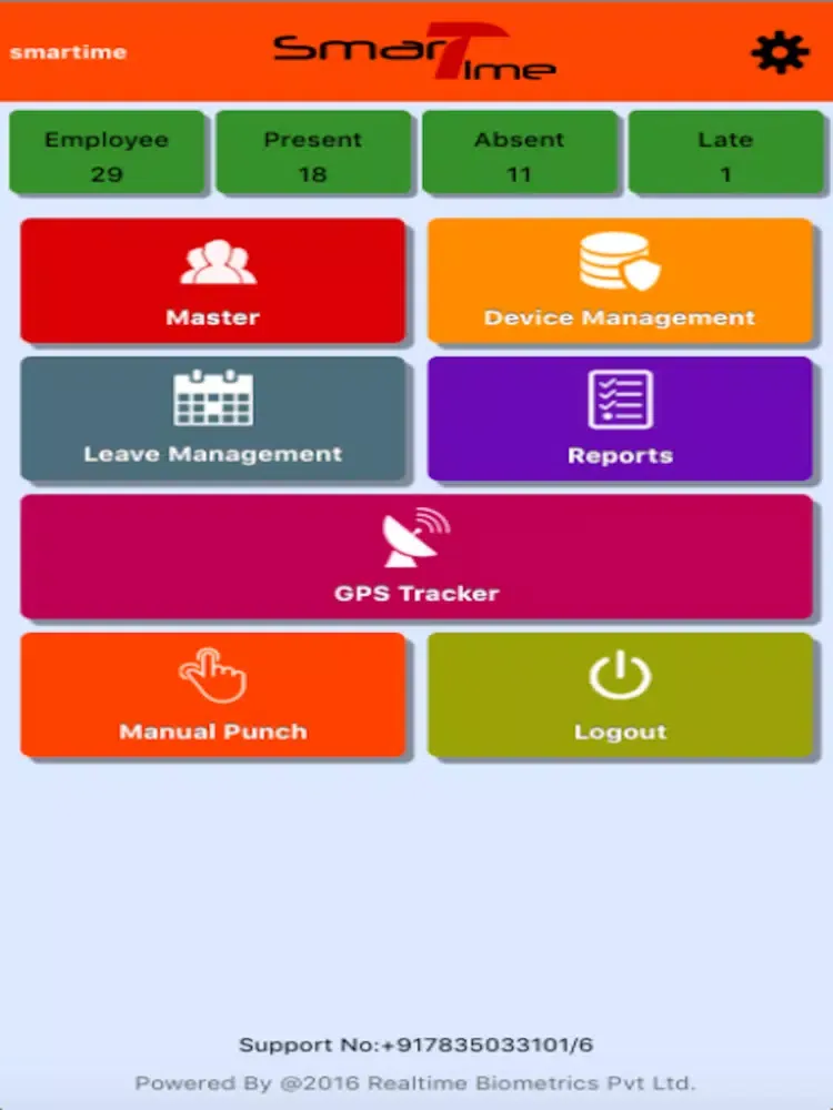 Tangkapan layar Smartime Cloud iPad 
