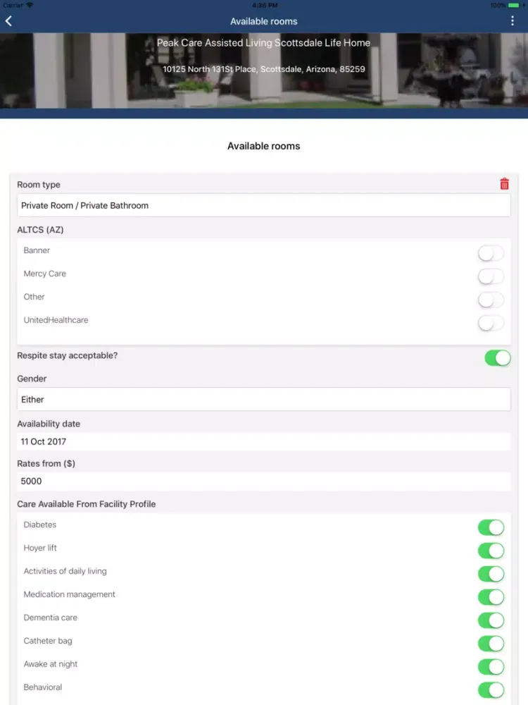 Realtime Senior Living Update iPad  Screenshots
