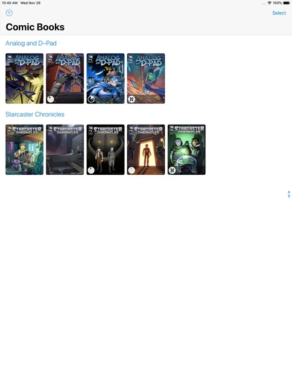 ภาพหน้าจอของ Comic Book Viewer iPad 