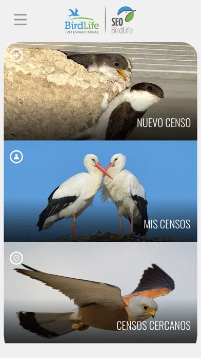 ภาพหน้าจอของ Censos SEO BirdLife