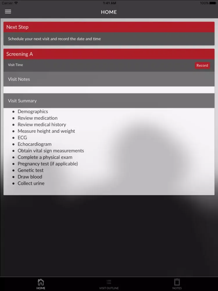 Tangkapan layar Alport Study iPad 