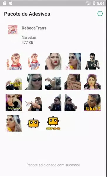 Zrzuty ekranu Rebeca Trans Adesivos