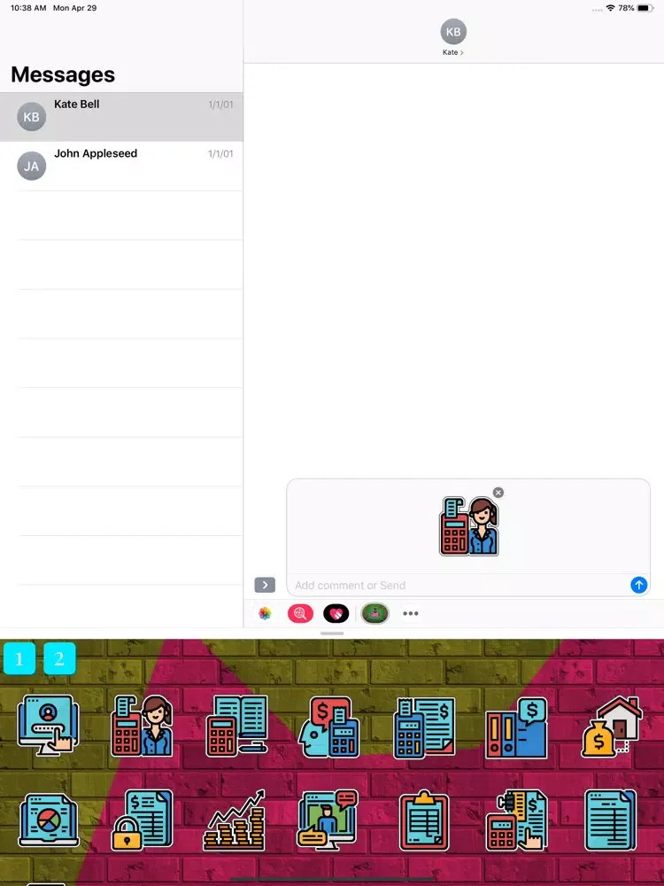 Zrzuty ekranu Accounting Stickers iPad 