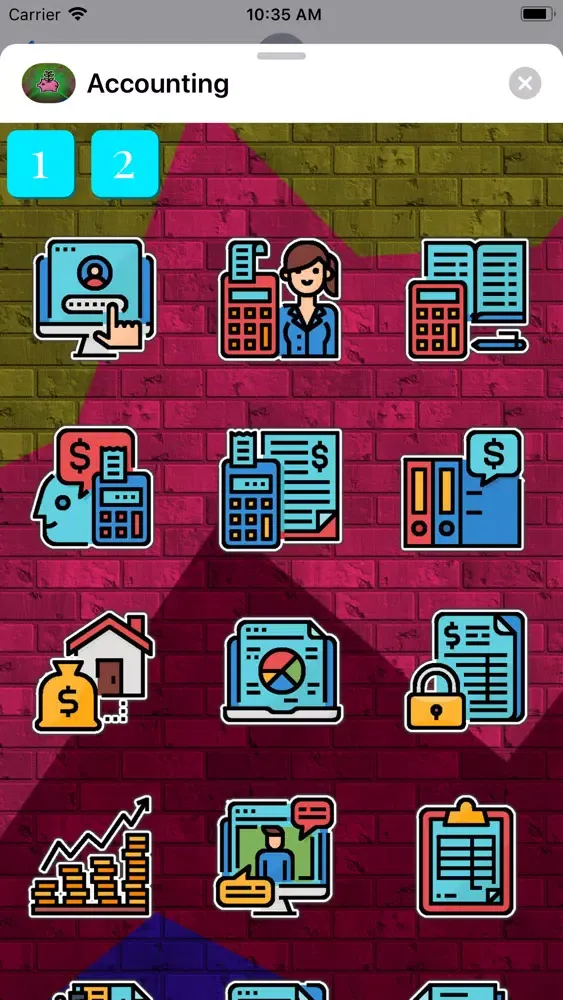 Zrzuty ekranu Accounting Stickers