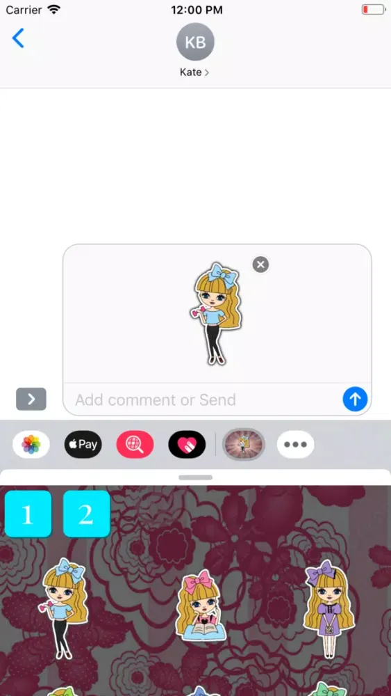 Girl StickerPack स्क्रीनशॉट