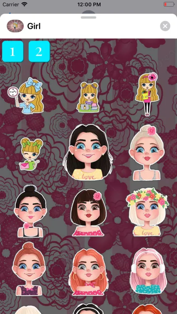 Girl StickerPack स्क्रीनशॉट